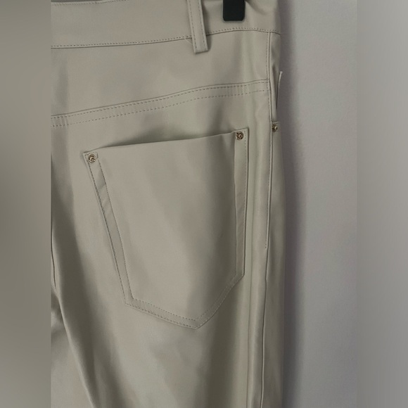 Zara Cream Pleather Wide Leg High Rise Pants Size 4 - Picture 9 of 11